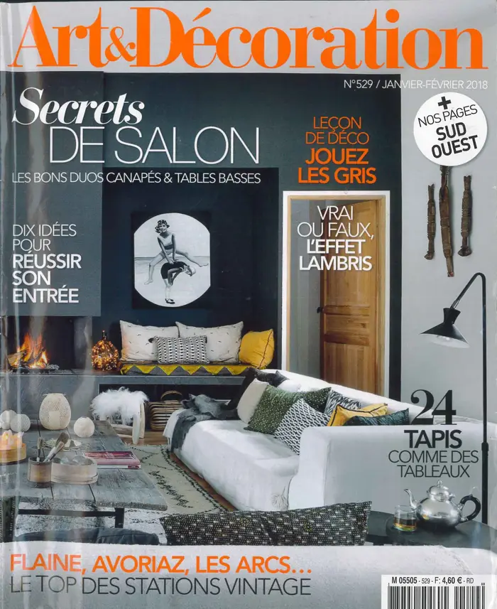 Couverture — Art & Décoration N° 529, Janvier — février 2018